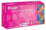 Aurelia Blush, Pink Nitrile Gloves, 2.5 Mil Thick, Size:Medium (200 Count Box)