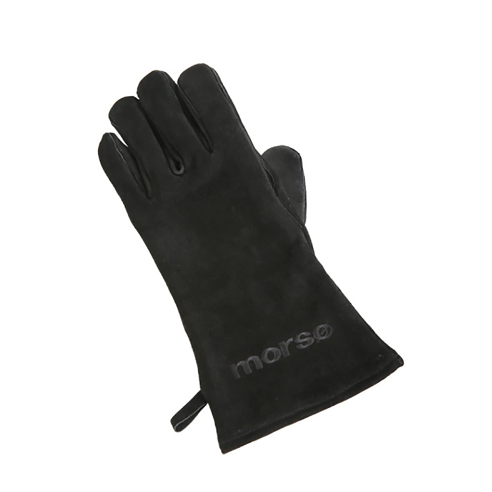 Morsø Fire and Grill Glove, Left Hand, Heat Resistant Leather, Scandinavian Lifestyle for Indoor and Outdoor Use, Black