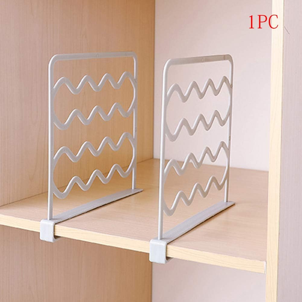 QWORK 4 Pièces Séparateur Étagère Armoire Acrylique Transparent - Organisateur Placard