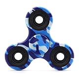 Cppslee Hands Fidget Spinner Safe Cool Toy Stress Reducer- Perfect For ADD, ADHD, Anxiety, and Autism Adult Children (A- Camouflage blue)