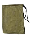 Mesh Stuff Sack, Laundry Bag, Durable Lightweight Mesh Bag With Cord Lock Closure (Green)