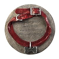 Evergreen Garden Dog Collar Memorial Painted Polystone Stepping Stone - 12"W x 1"D x 12"H