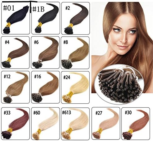 Tomorrowlover Fusion Hair Extension 20inch Flat tip remy 1g/gram 100pcs lot Italian keratin glue pre bonded Flat tip Hair Extensions