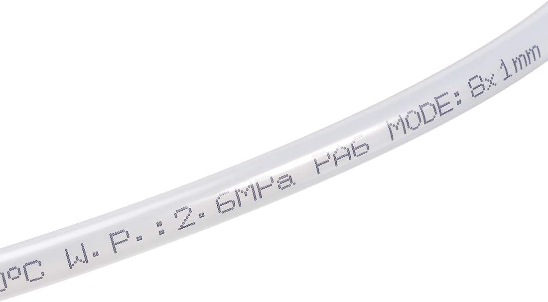 sourcing map Pneumatic Tubing, 8mm(0.31") OD x 6mm(0.24") ID x 1m(3.28ft) Air Brake Tube Nylon Air Line Hose Translucent - Image 3