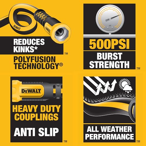 DEWALT Professional Grade Heavy Duty Garden Hose 50 Feet x 5/8 Inch photo 12