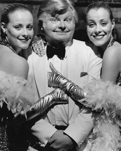 Photographs - Benny Hill classic 1980's pose with Hill's Angels 8x10 inch photo