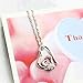 Merdia 925 Sterling Silver Necklace with AAA Cubic Zirconia Heart to Heart Pendant 18
