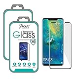 VMAX MORE THAN YOU SEE Screen Protector for Huawei Mate 20 pro 3D Case Friendly Design Full Cover Anti-Fingerprints Scratch Resistance Bubble Free Tempered Glass Film, Easy Installation(Black)[2pack]