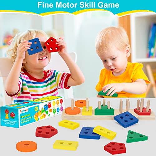 Learning Toys for 1+ Year Old, Baby Toy 1218 Months, Wooden Sorting
