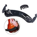 COCODE Violin Shoulder Rest for 4/4 3/4 Sizes - Collapsible,Adjustable Violin Shoulder Pad Fit for Beginners and Professionals with Free Violin Mute - Made of Aluminum Alloy and High-density Sponge