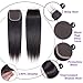 4x4 Lace Closure Straight Closure Human Hair Straight Free Part Lace Frontal Human Hair Natural Black Color(ST-10inch)