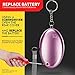 Personal Alarm, IEKA 2Pack 140 DB Safety Emergency Key Chain Alarm, Safe Sound Self-Defense Security Siren with Mini LED Flashlight Best for Kids,Women,Night Workers and Valentine's Day Gift ( Purple)