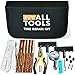 Tire Repair Kit for Car Bike Motorcycle Trailer RV UTV Jeep Truck Tractor with Quality Tire Pressure Gauge, Gloves - Flat Tire Plug Tubeless Kit - Emergency Puncture Repair Patch Kit
