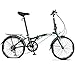 Men and Women Leisure Folding Bike 20 inch 6 Speed Commuter Adult Bicycle Compact City Cruiser-Greenthumb 4