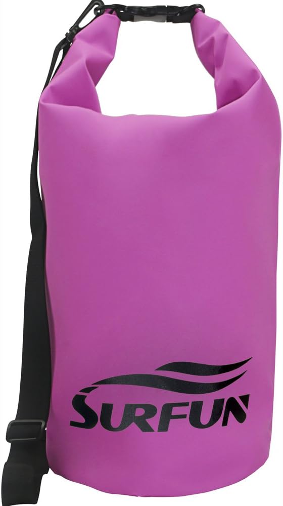 Surfun Waterproof Dry Bag Dry Sack with Shoulder Strap for Camping Kayaking Hiking Boating Rafting Swimming Fishing Snowboarding Backpacking and Floating