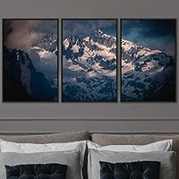 3 Piece Framed Canvas Wall Art Mountain Landscape Canvas Prints Home Artwork Decoration for Living Room,Bedroom - 16