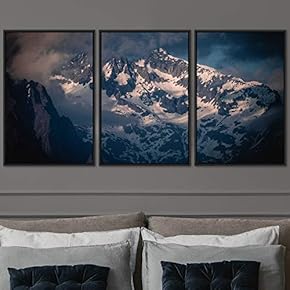 signwin 3 Piece Framed Canvas Wall Art Mountain...