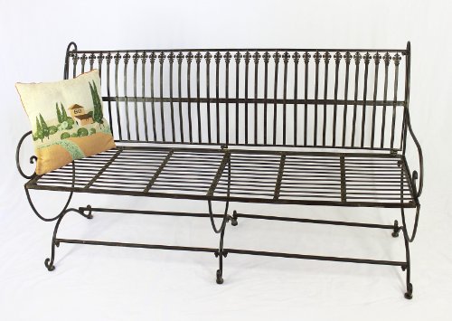 DanDiBo Bank Finca 063-JO 3-Sitzer aus Metall Gartenbank Sitzbank Baumbank 153 cm Braun – Bild 3