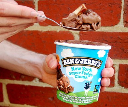 Ben & Jerry's - Vermont's Finest Ice Cream, Non-GMO - Fairtrade - Cage-Free Eggs - Caring Dairy - Responsibly Sourced Packaging, New York Super Fudge, Pint (4 Count)