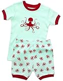 Leveret Shorts Girls Octopus 2 Piece Pajama 100% Cotton (2-7 Years)