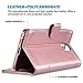 Galaxy Note 3 Case, Note 3 Case, ULAK Premium PU Leather Wallet Case Stand Cover for Samsung Galaxy Note 3 N9000 w/Media Stand Feature,Credit Card ID Holders and Strap-Luxury Rose Gold