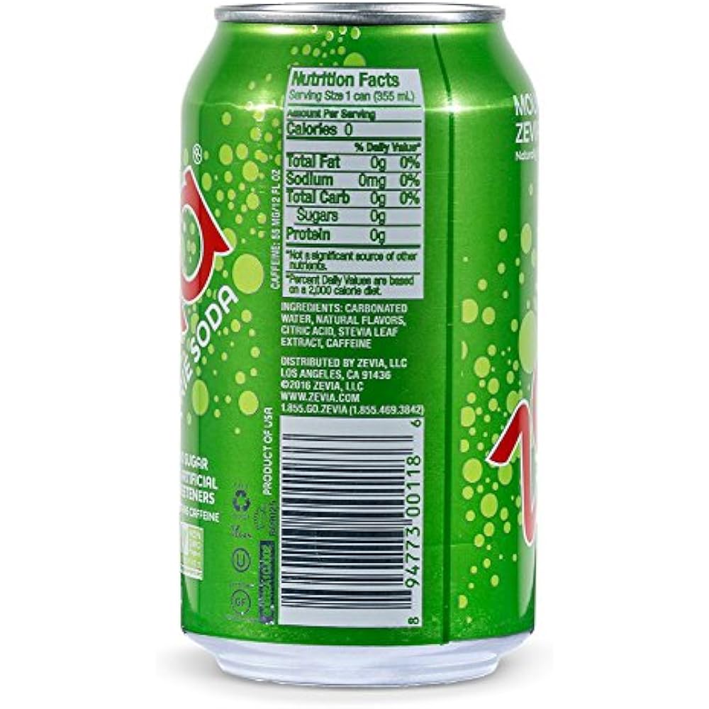 Zevia Zero Soft Drinks Calorie Soda, Mountain Zevia, Naturally