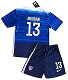 Alex Morgan #13 Kids/Youth USA National Away Jersey & Shorts (Ages 9-10)