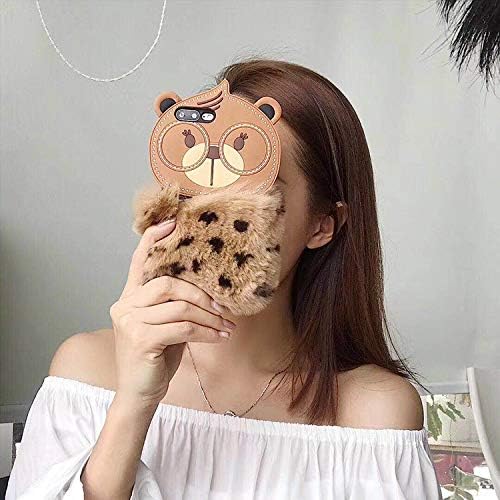 iPhone Xs MAX Silicone Case | Soft Crystal Matte Teddy Bear with Warm Fluffy Fur for Apple New iPhone Xs max (Brown)