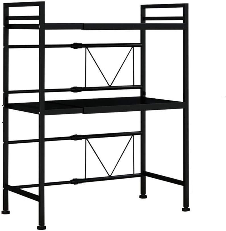 PANYUE Kitchen Shelves Expandable Microwave Oven Rack Countertop Shelf Organizer 2-Tier Kitchen Counter Shelf and Organizer with 3 Hooks Microwave Shelf Kitchen space, storage expert