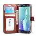 J&D Case Compatible for Galaxy S6 Edge Plus Case, [Wallet Stand] [Slim Fit] Heavy Duty Protective Shockproof Flip Wallet Case for Samsung Galaxy S6 Edge Plus Wallet Case - [Not for Galaxy S6/S6 Edge]