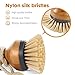 MASTERTOP Bamboo 3PCS Brush Set, Includes Dish, Pan, Floor Brushes, Multifunctional Cleaning for Kitchen, Bathroom, Durable, Ergonomic Handle, Hoop Design