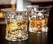 Regal Whiskey Glasses Set of 2 by Angels’ Cut. Two, High Quality Whisky, Bourbon, Scotch Rocks Glasses. Dishwasher Safe, Lead-Free, Gift Set Glassware. Elegant Bar Glass Tumblers for Alcohol.