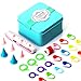 massmall 134 Pieces Mix Color Locking Stitch Markers (Color Ship Randomly)