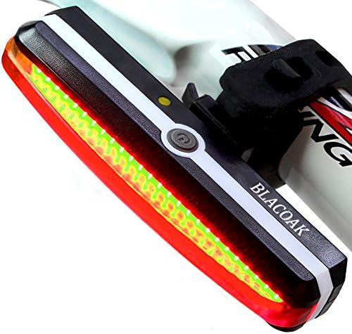 Blacoak Ultra Bright Bike Tail Lght，168T USB Rechargeable Bicycle Tail Light， Hight Tensity Rear LED Accessories For Bikes, Easy Install Back Light