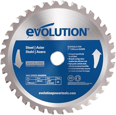 Evolution Power Tools Mild Steel Carbide Blade 180 mm 20 mm bore