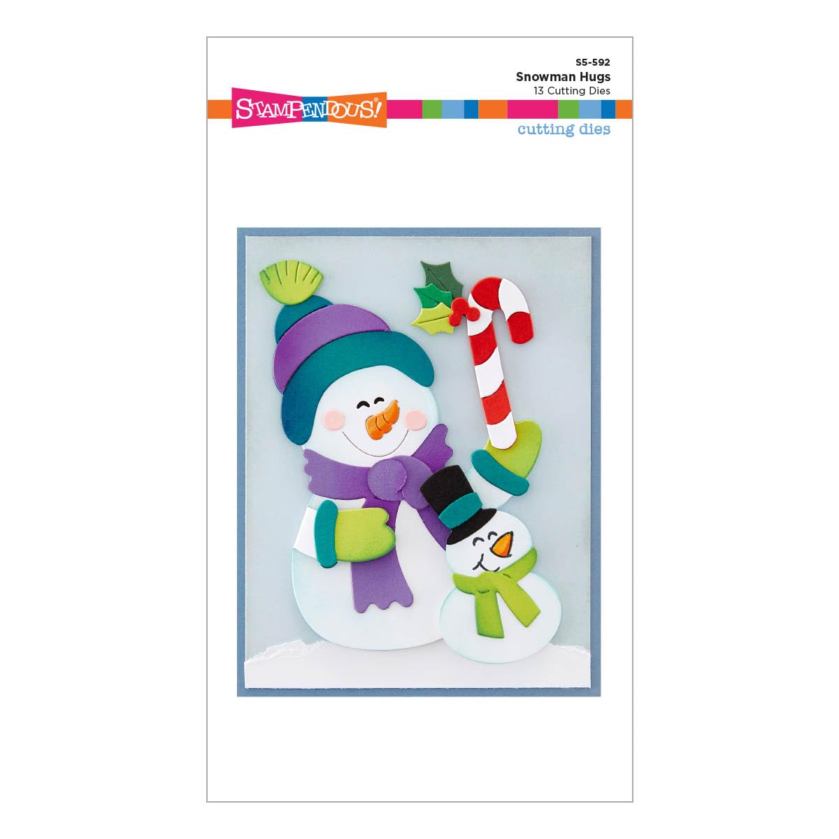 Spellbinders Snowman Hugs Etched Dies from the Holiday Hugs Collection by Stampendous