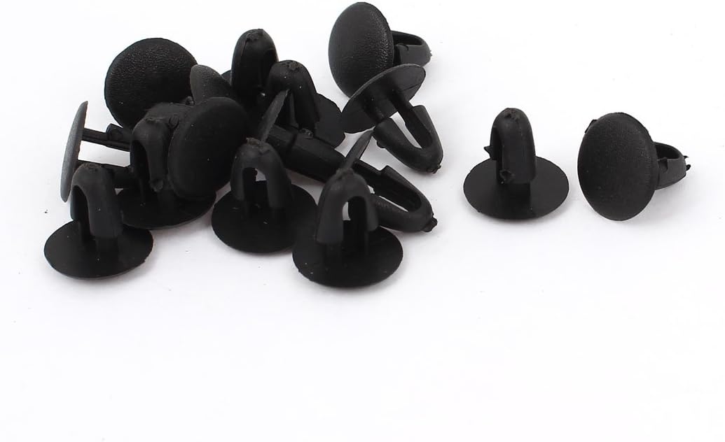 10pcs 7mm Black Hole Clips Plastic for Car Door Panels Push Type Rivet Bumpers