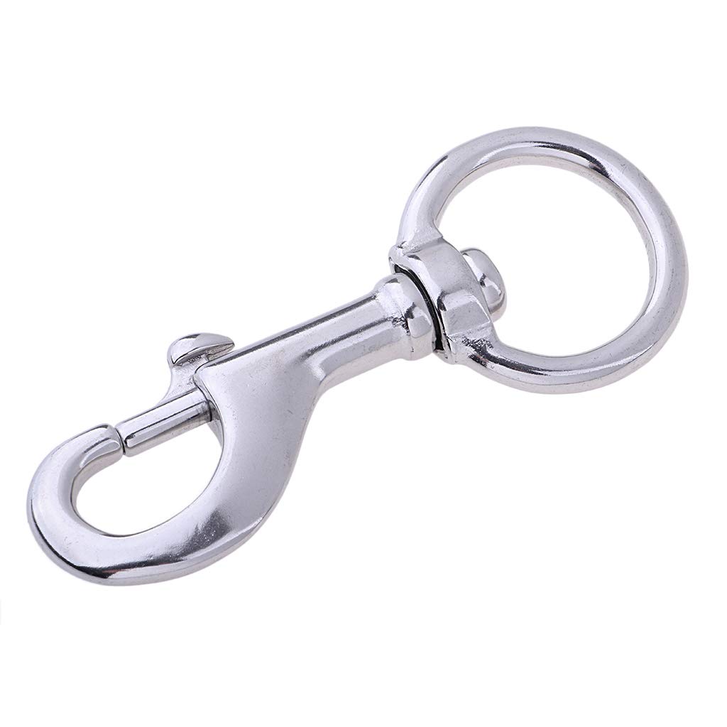 B Baosity 120MM Stainless Swivel Eye Bolt Snap Hook Key Ring Leash Flag