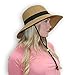 Amber Hiking Hat Women with Chin Strap Tan Large Head Hat for Women Packable