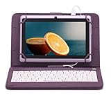iRULU eXpro X1 7 Inch Quad Core Google Android 4.4 Tablet PC, 1024600 Resolution, Wi-Fi, Games, Dual Cameras, 8GB Storage - Purple Tablet