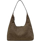 Slouchy Suede Shoulder Bags For Women Underarm Bag Womens Tote Bag Work Purses Crescent Bag Suede Handbag Travel Winter Fall