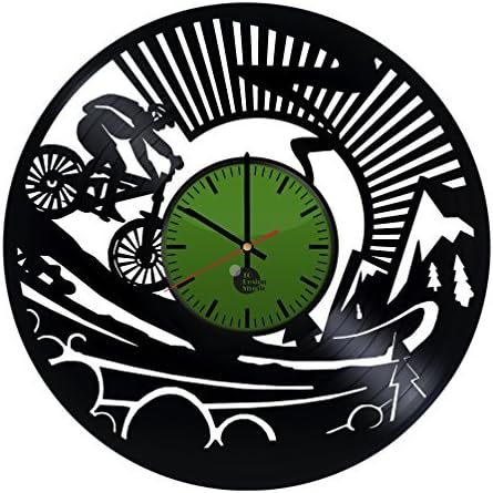 TO Design Studio Mountain Bike Handmade Vinyl Record Wall Clock Fun Gift Vintage Unique Home d.