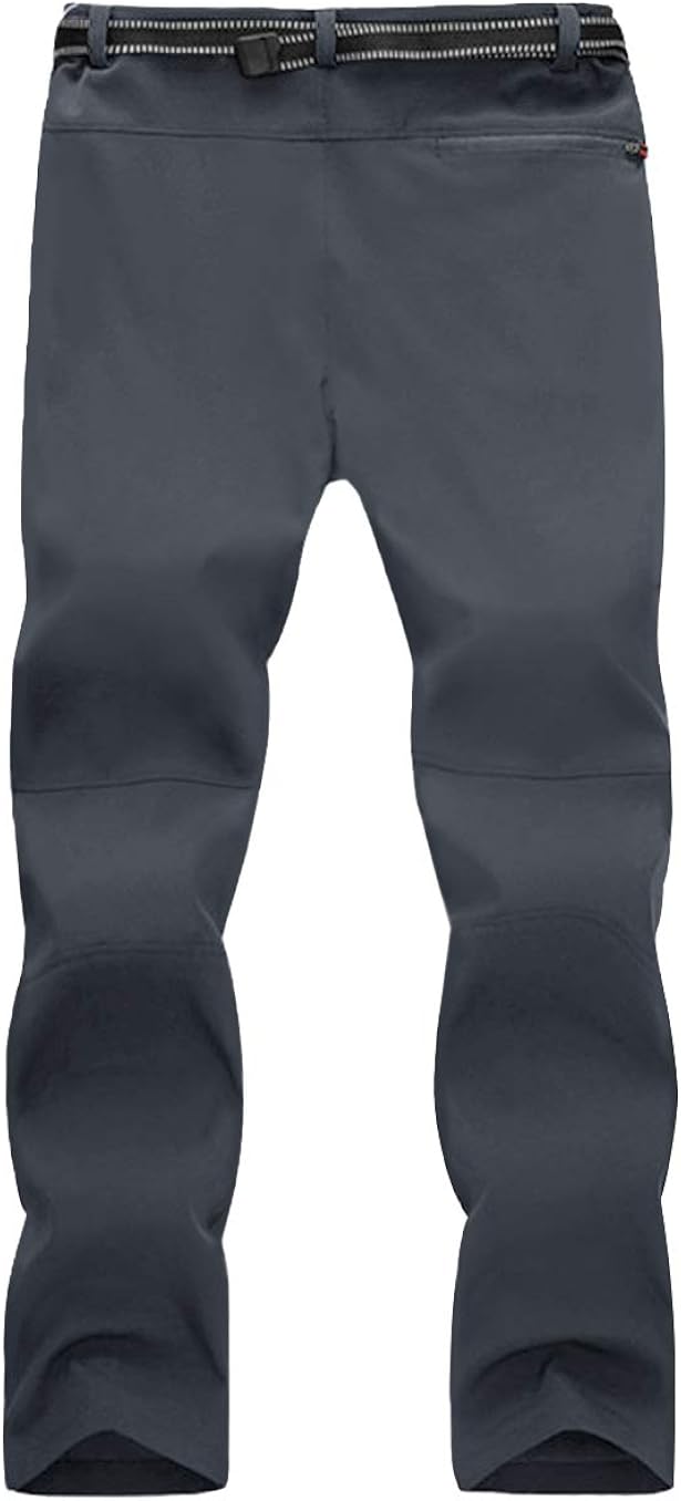 MAGNIVIT Men's Hiking Water Resistant Pants Reinforced Knee Summer Lightweight and Winter Fleece Lined Pants: Clothing