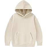 Kissonic Unisex Boys Girls Fleece Hoodies Sweatshirt Long Sleeve Pullover with Pockets 5-14 Years