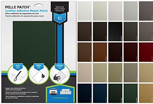 Pelle Patch - Leather & Vinyl Adhesive Repair Patch - 25 Colors Available - Original 8x11 - Medium Green
