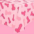 xo, Fetti Pink Bachelorette Washable Tablecloth - 9ft. | Bachelorette Party Decorations, Same Forever Supplies, Naughty Bridal Shower Decor
