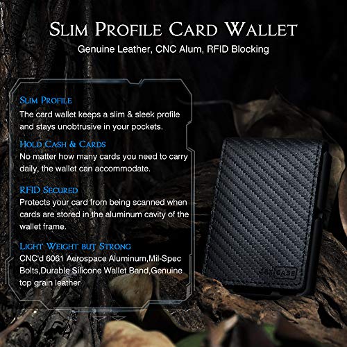 Dapper Leather Bifold Wallet EDC Wallet – JEXICASE Money Clip Wallet for Men – Minimalist Card Wallet for Men –RFID Blocking Card Holder Minimalist Bifold Wallet (Black)