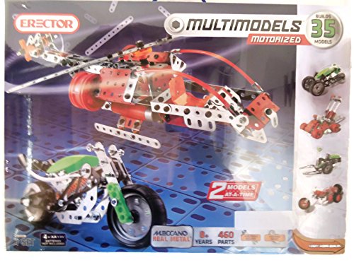 Erector Multimodels Motorized Building Set - 35 Models, 460 Parts