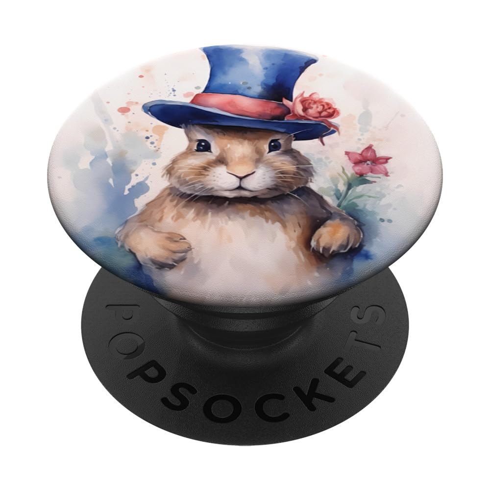 Rabbit With A Magician Hat. Rabbit With Magician's Hat PopSockets Swappable PopGrip