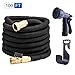 PhoebusTech 100ft Expandable Garden Hose Set, Extends to 100ft Handy & Kink-Free, 5000 Denier Woven Casing with a 8-Pattern Spray Gun, Hook, Brass Fittings, Free Storage Bag